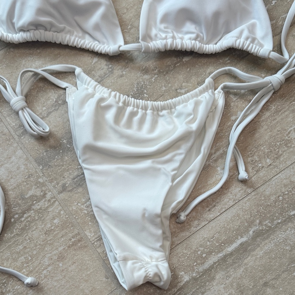 White Triangle Bikini Set - Picture 3 of 6